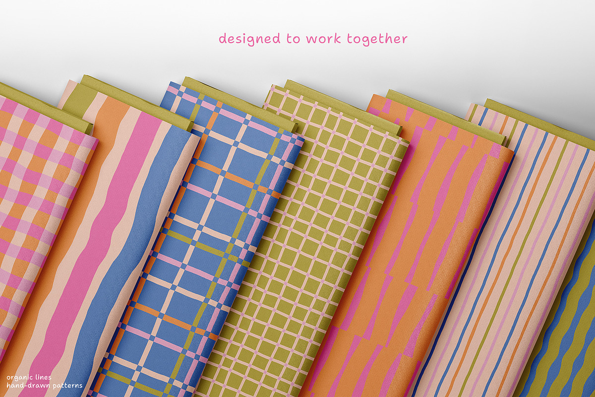 Organic Lines – Seamless Patterns, a Pattern Graphic by iliveinoctober (Photo 2 of 11)
