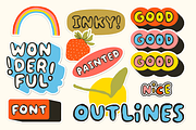 Wonderful Outlines - Painted Font, a Font by Studio Funshop by Kelli (Thumbnail 5 of 11)