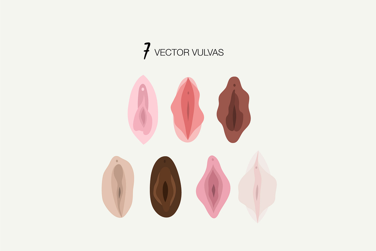 Viva la vulva vector collection, a Healthcare Illustration by yabluko_draws (Photo 4 of 7)