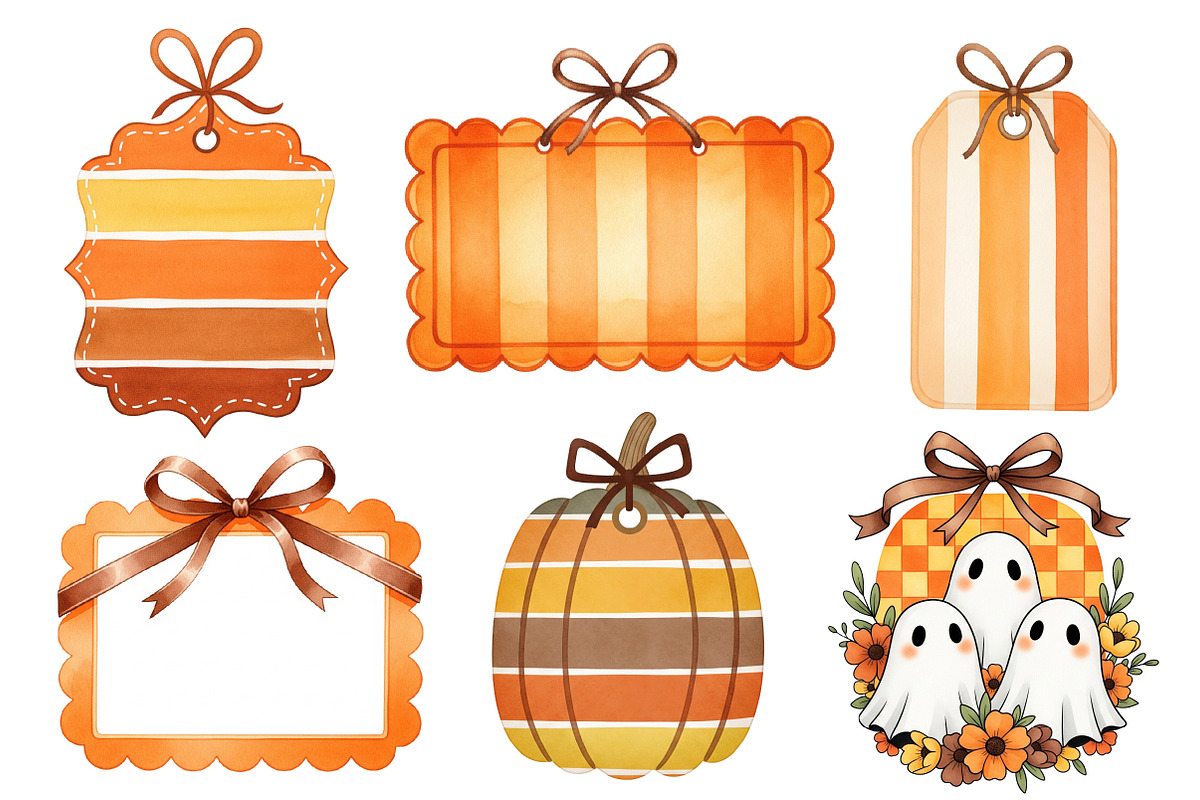 Coquette Fall Halloween Border Frame, an Illustration by Designworld (Photo 2 of 5)