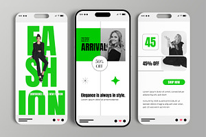 Fashion Social Media Story Templates, a Social Media Template by MightyDesign