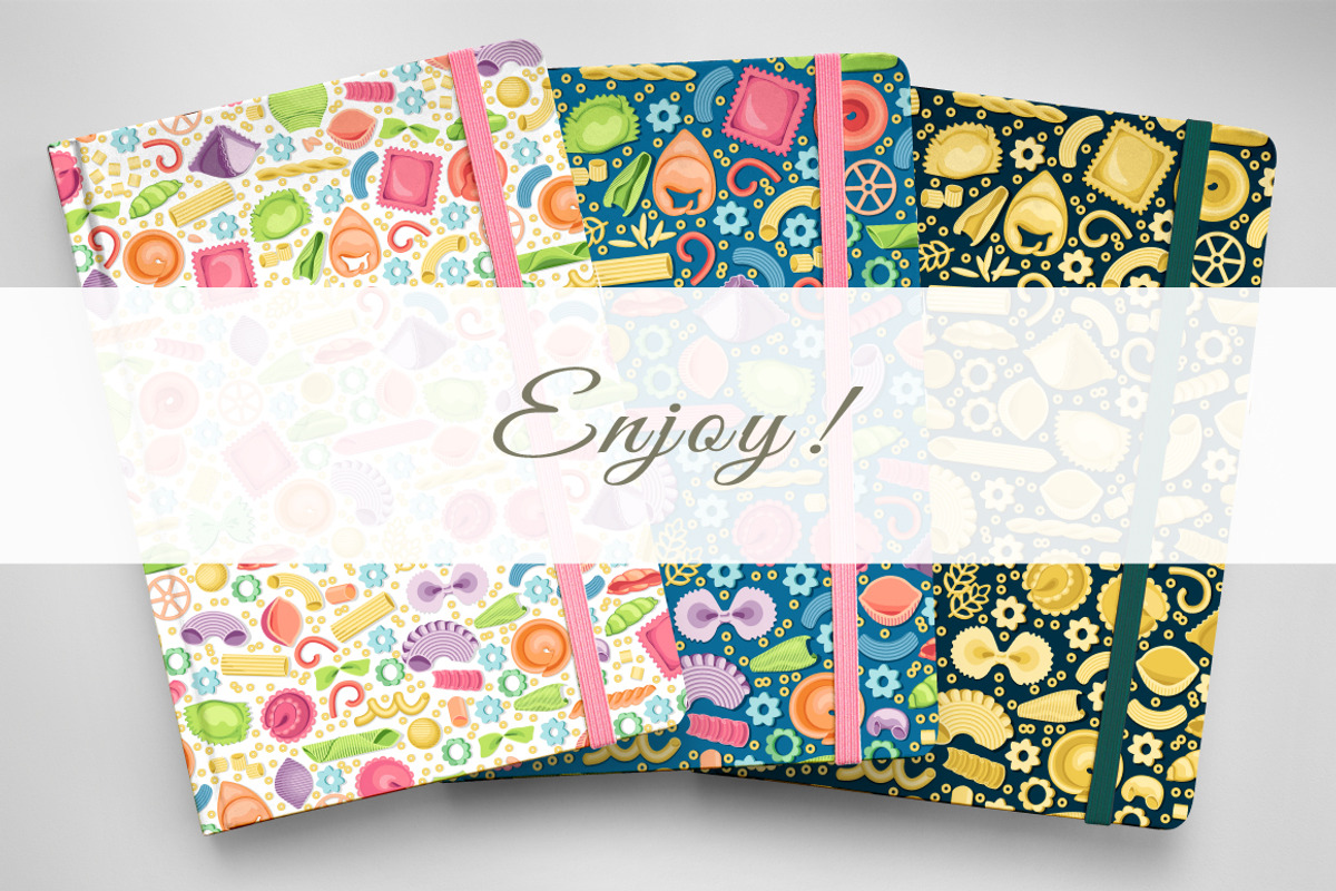 Seamless pattern of Italian pasta 1, a Pattern Graphic by Yummy (Photo 5 of 5)