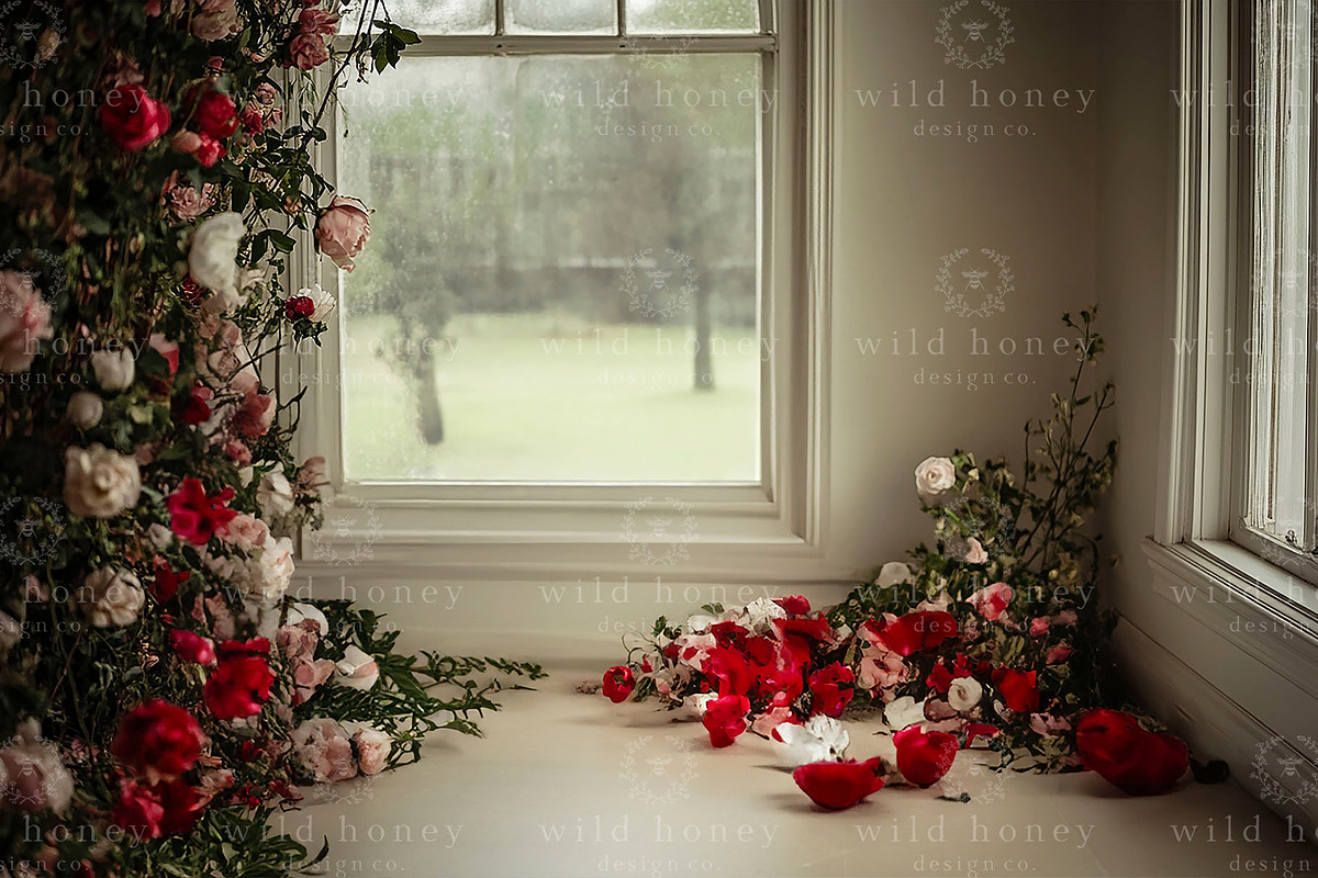 Floral Room Digital Backdrop, a Layer Style Add-On by Wild Honey Design Co. (Photo 2 of 2)