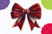Vintage Christmas Red Bow Bundle, an Illustration by designcity5 (Thumbnail 5 of 5)