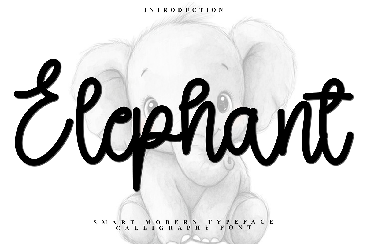 Elephant, a Handwritten Font by InermediaSTUDIO (Photo 1 of 8)