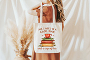 All I Need is a Good Book and Cup of, an Illustration by Libby Wishes (Thumbnail 3 of 6)