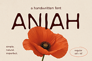 ANIAH | Organic Handwritten Typeface, a Handwritten Font by CherithDrawsThings (Thumbnail 1 of 7)