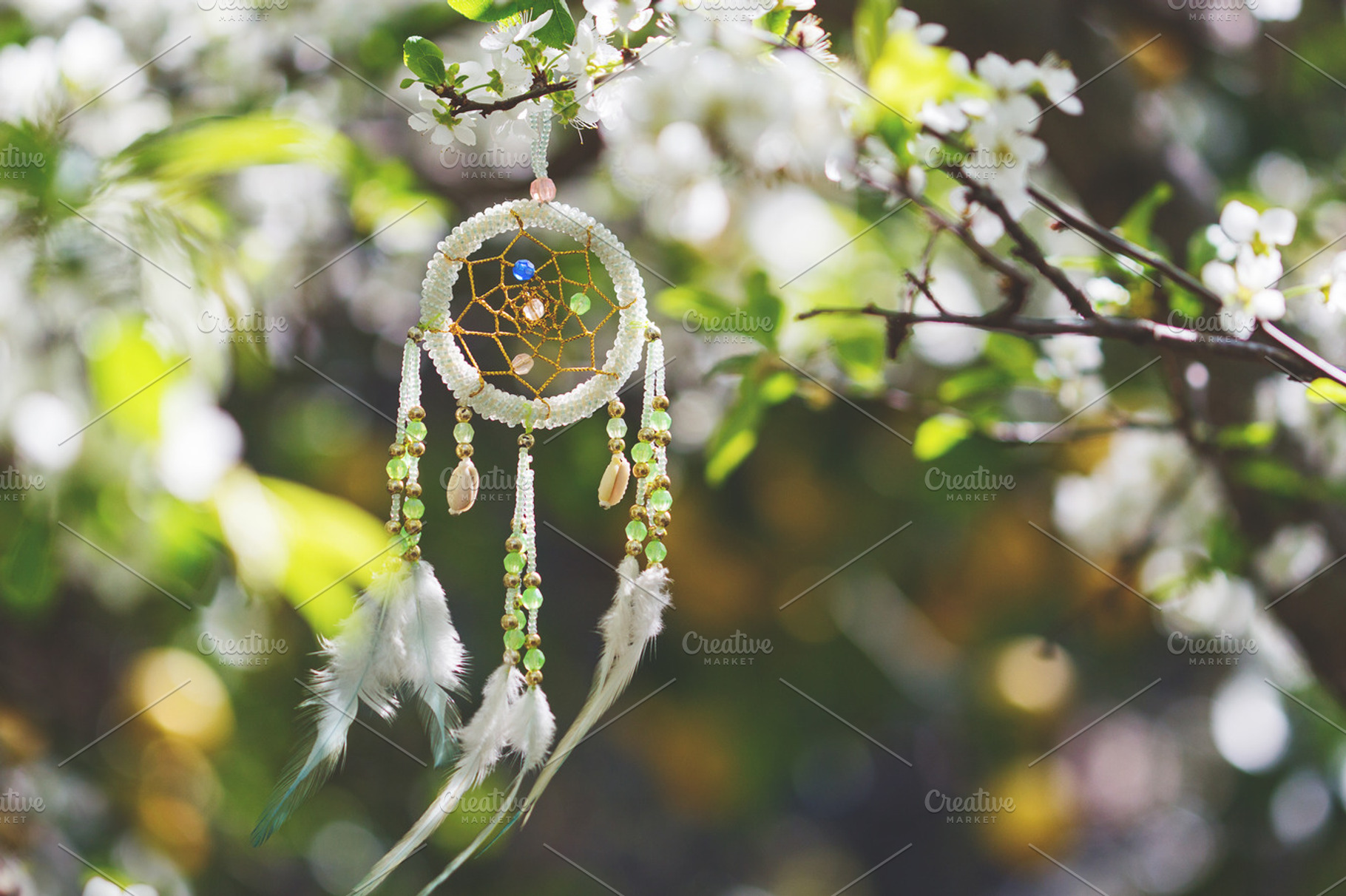 Mint dreamcatcher stock photo containing dream and indian, a Nature Photo by Maria Dattola Photography