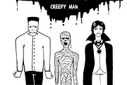 Creepy creatures set., an Illustration by AnastasiaFears (Thumbnail 4 of 4)