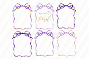 Purple Coquette Bow Frames Clipart, an Illustration by Sunflower Day Love (Thumbnail 1 of 3)