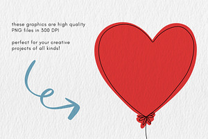 Heart Balloons Clipart Illustration