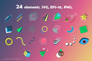 Collection of MEMPHIS elements, a Decorative Illustration by KENO Mascots (Thumbnail 2 of 6)
