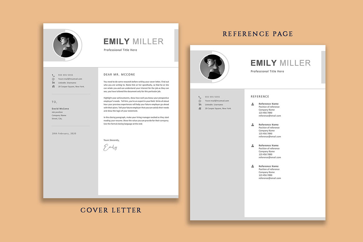 Modern Resume Template, a Resume Template by VictoriousVita (Photo 5 of 8)