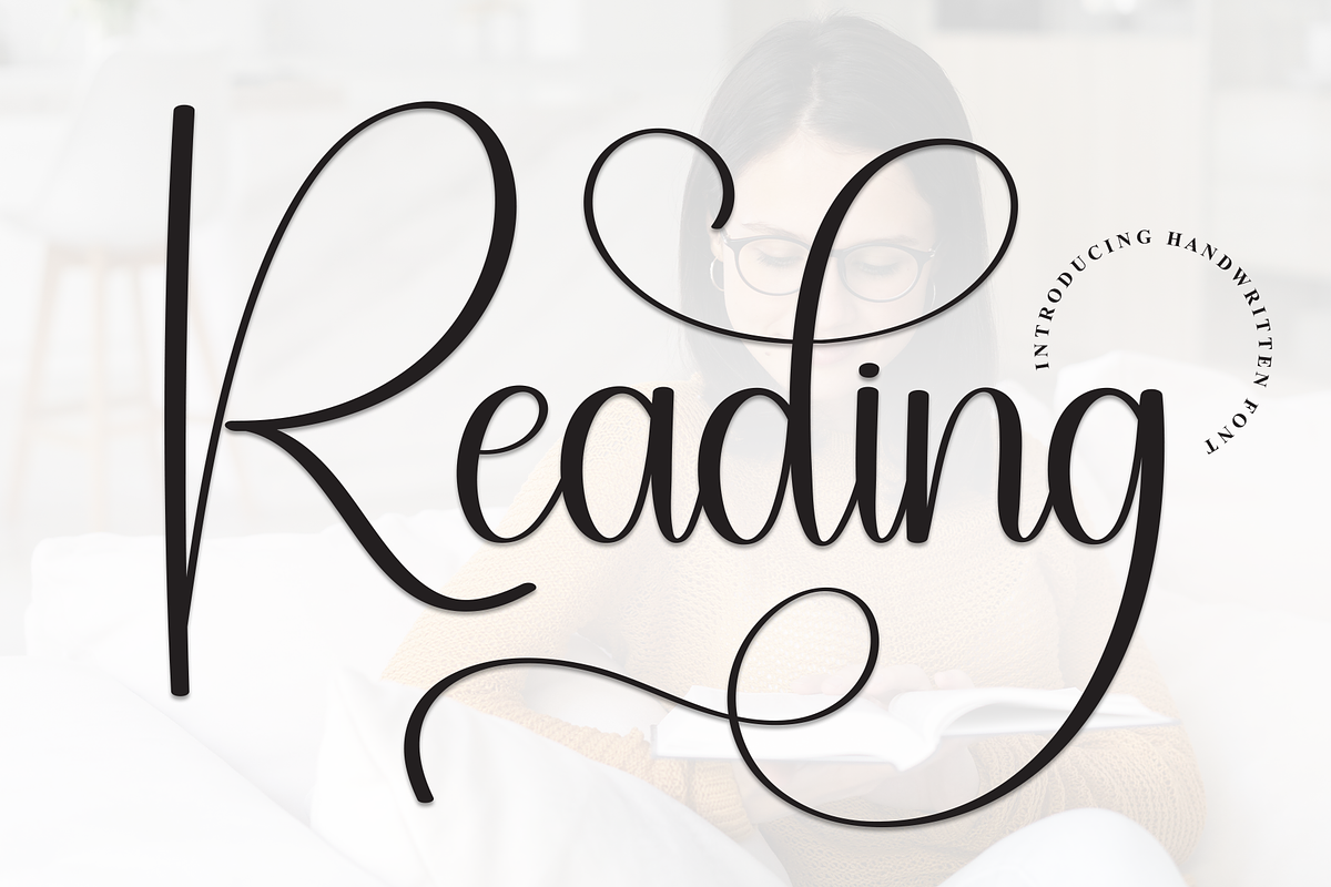 Reading | Script Font, a Handwritten Font by Scratchones (Photo 1 of 9)