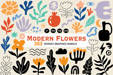 303 Modern Flora Shapes and Patterns