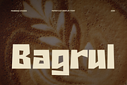 Bagrul - Paper Cut Display Font, a Sans Serif Font by Pandeka Studio (Thumbnail 1 of 9)