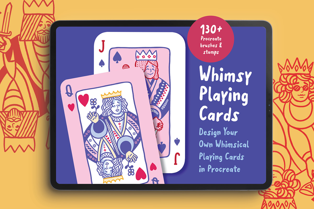 Whimsy Playing Cards for Procreate, a Brush Add-On by Pencil Twist (Photo 1 of 11)