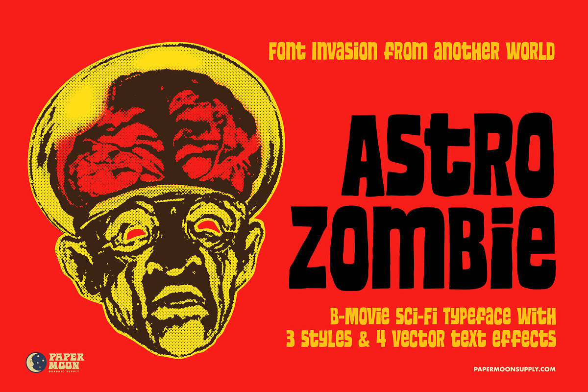 PM Astro-Zombie Design Collection, a Handwritten Font by Paper Moon Graphic Supply (Photo 1 of 13)