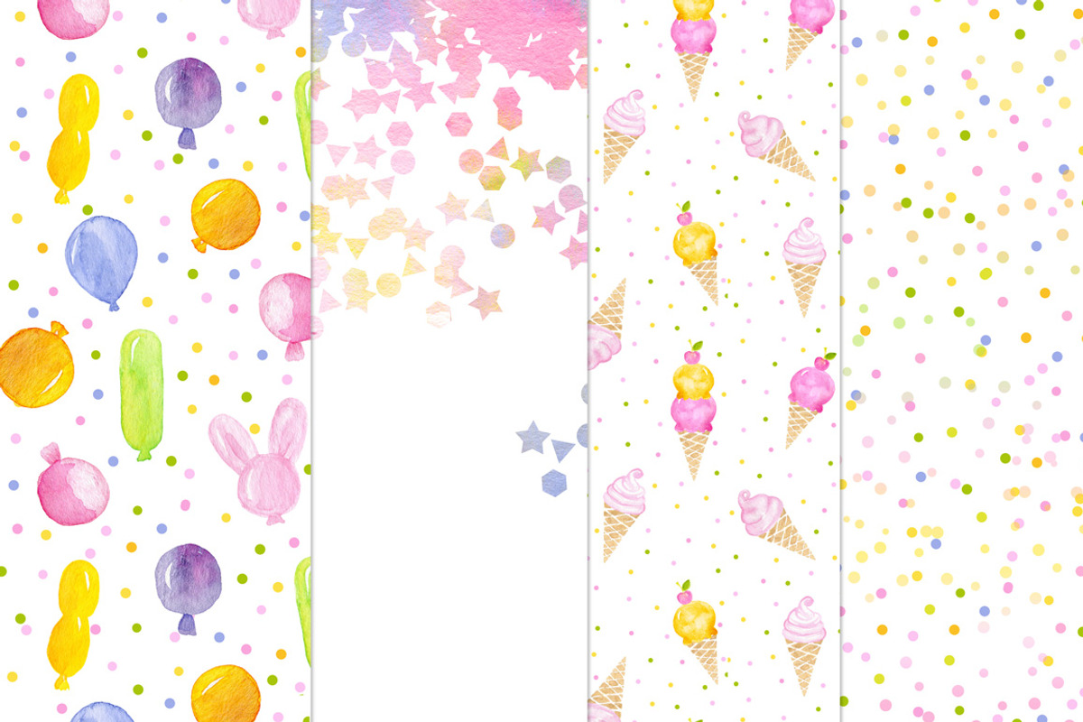Summer Sweet Digital Papers, a Pattern Graphic by Studio Kitsch (Photo 3 of 5)
