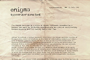 Enigma Typewriter Sans Font, a Font by DesignSomething (Thumbnail 3 of 5)