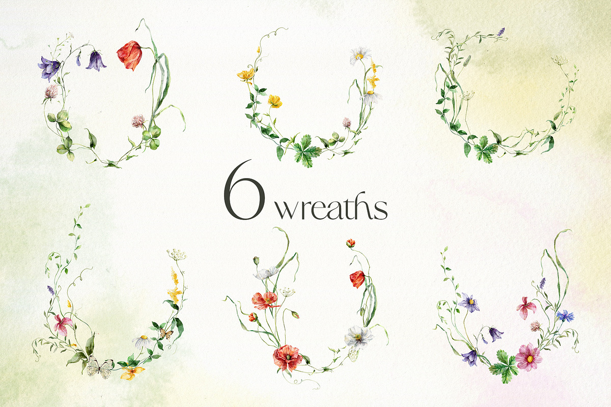 Wildflower poetry watercolor floral, a Decorative Illustration by Yuliya Derbisheva (Photo 7 of 13)