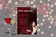 GIRLS NIGHT OUT FLYER TEMPLATE, a Flyer Template by Daring Digies (Thumbnail 2 of 3)