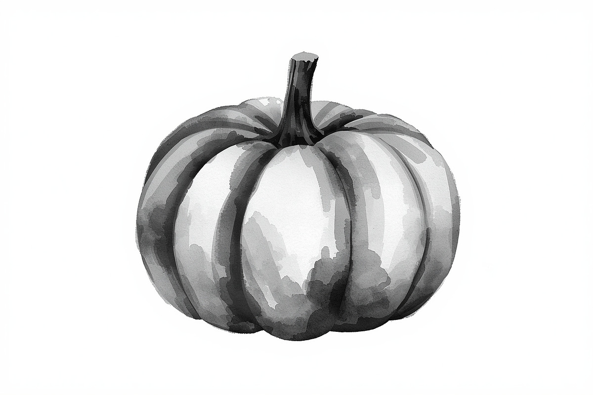 Watercolor Pumpkin Patch Bundle Art, an Illustration by BIPLOB EXPERT (Photo 12 of 13)