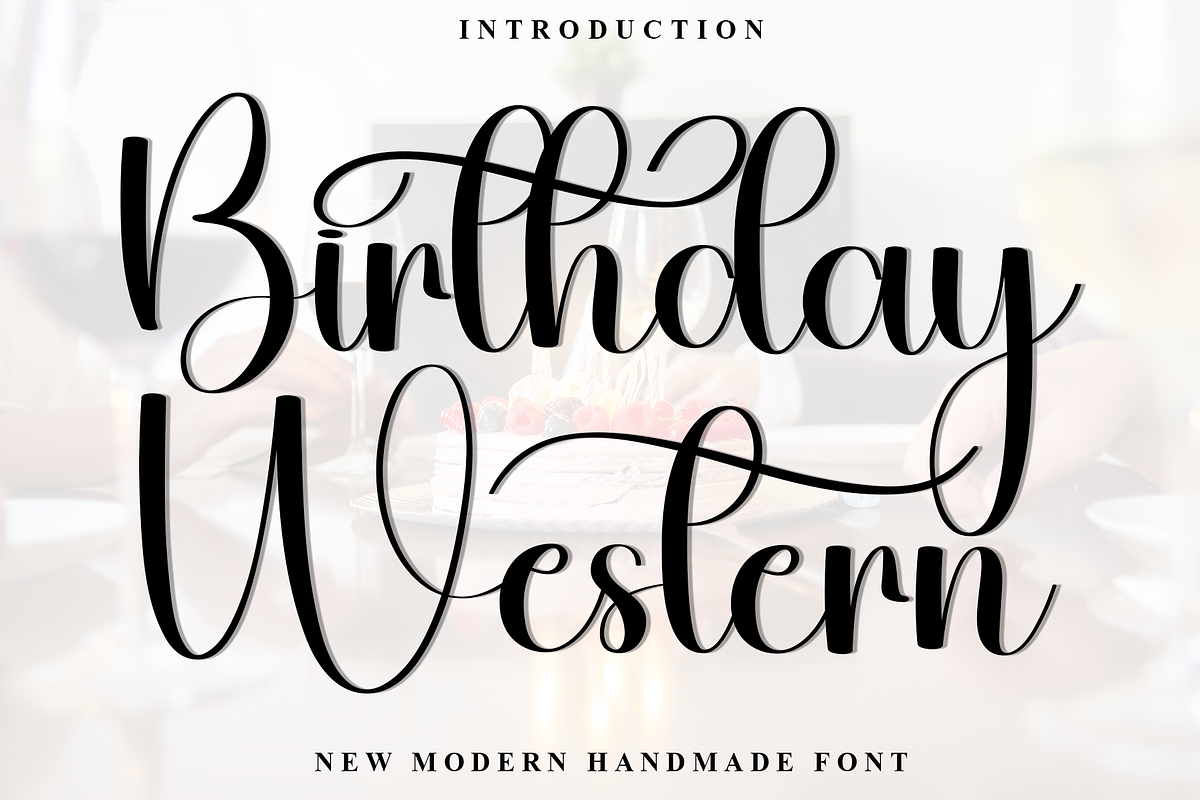 Birthday Western, a Font by InermediaSTUDIO (Photo 1 of 8)