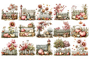 Autumn Fence PNG Clipart Bundle, a Seasonal Illustration by Nicolle's Colorful Art (Thumbnail 2 of 4)