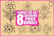 Floral Coloring Book for Adults, an Illustration by Designs_River (Thumbnail 1 of 9)