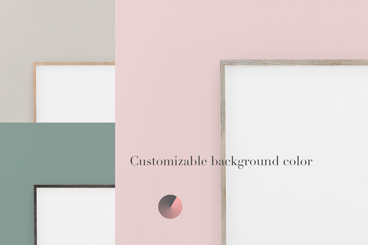Mockup Frame Customizable 1x1 Ratio, a Background Graphic by HALFTOUNE (Photo 3 of 8)