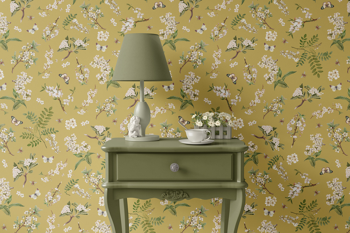 Gentle Spring with White Flowers, a Pattern Graphic by Yello_illustration (Photo 7 of 16)