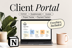 Notion Client Portal Project Tracker, a Branding & Logo Template by Maeven