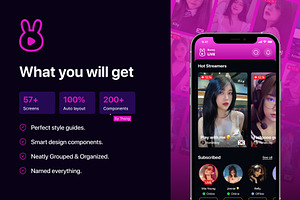 Bunny - Idol Streaming App UI Kit