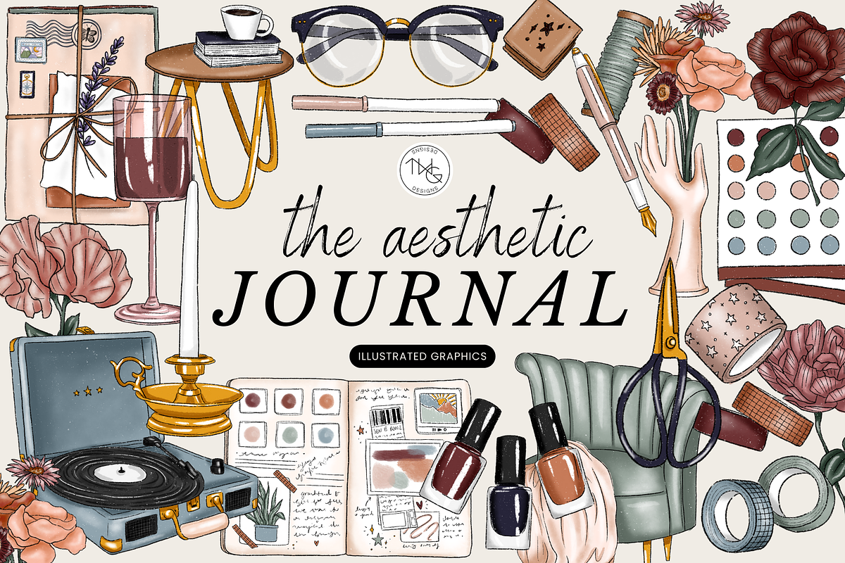 Creative Aesthetic Clip Art Bundle, an Illustration by TWG Designs (Photo 1 of 3)