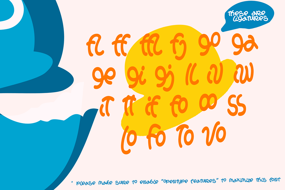 Pastageti-Script Ligature Font, a Handwritten Font by Lurinzu Studios (Photo 2 of 10)
