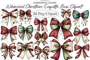 Whimsical Christmas Coquette Bow Cli, an Illustration by designcity5 (Thumbnail 1 of 5)