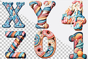 Watercolor Summer Alphabet Clipart, an Illustration by SVGArt (Thumbnail 2 of 9)