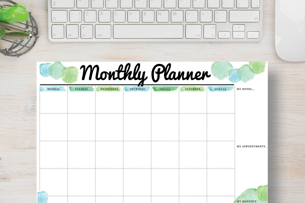 Green Planner: Letter Size, a Stationery Template by Stick with Sam (Photo 3 of 6)