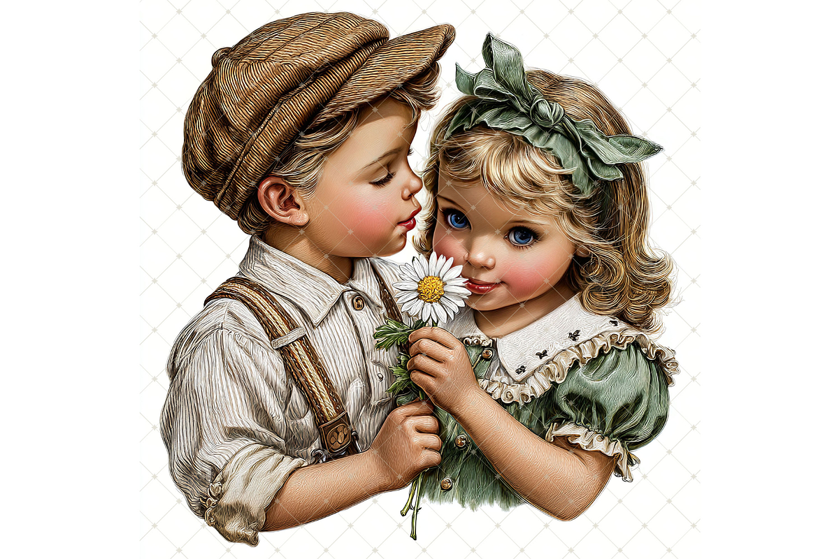 Romantic Daisy Couple Clipart JPG, a Person Illustration by Memories By Lea (Photo 15 of 19)