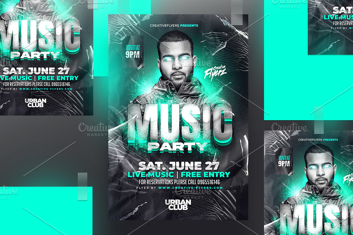 Urban Music Flyer Template, a Flyer Template by Rome B Creation (Photo 1 of 2)