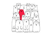 Card templates with white bears, a Card Template by Kudryashka (Thumbnail 14 of 14)