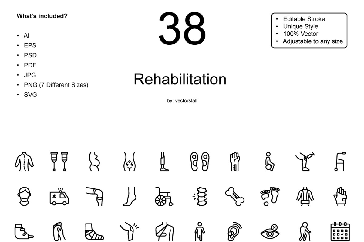 Rehabilitation, an Icon by Vector Stall