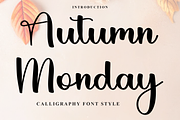 Autumn Monday, a Handwritten Font by FreshTypeINK (Thumbnail 1 of 9)