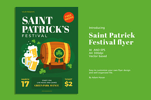 Saint Patrick Festival flyer, a Flyer Template by AdamHasan