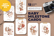 Baby Milestone Printable Cards, a Card Template by Ejevyaka (Thumbnail 1 of 7)