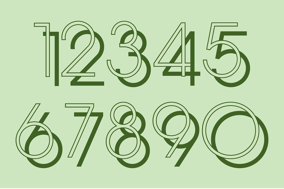 Display Digits Eight Font, a Font by GG Design