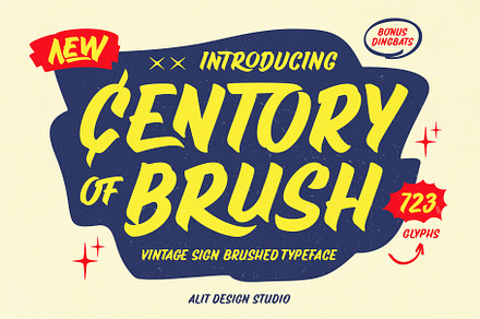 Century of Brush Font, a Handwritten Font by alit design