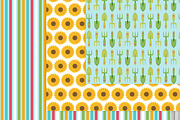 Sunflower Patterns - Digital Paper, a Pattern Graphic by Leska's Digitals (Thumbnail 4 of 6)