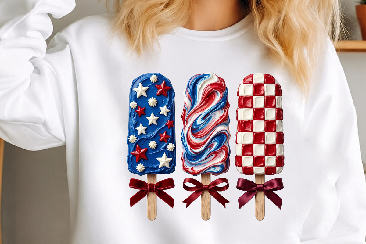 Patriotic Popsicle PNG, 4th of July, a Seasonal Illustration by Canvas Craft (Photo 2 of 6)